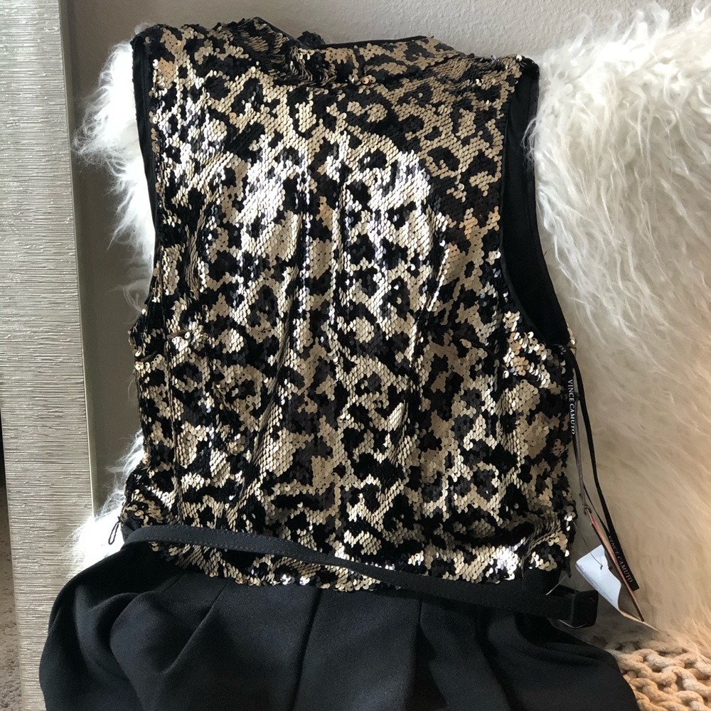 Black and Gold sequin Jumpsuit
